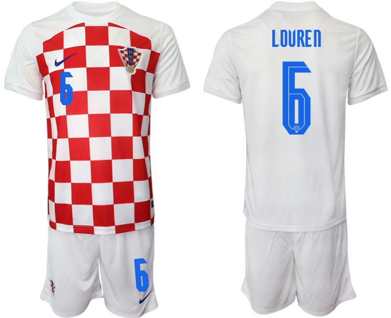 Men 2022 World Cup National Team Croatia home white #6 Soccer Jersey